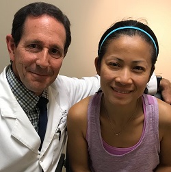 Dr Hamilton and patient