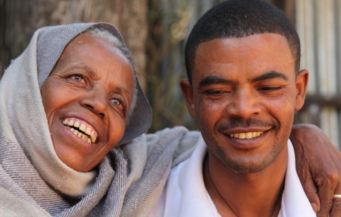 Smiling international patient